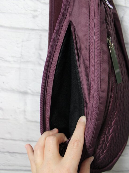 Sherpani Esprit Burgundy Quilted Teardrop Anti-Theft RFID Multi Pocket Sling Bag main image 12